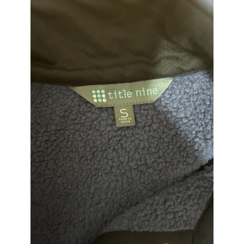 Title Nine Womens Gray Blue‎ Full Zip Fleece Sweatshirt Funnel Neck Jacket Small - Picture 8 of 9